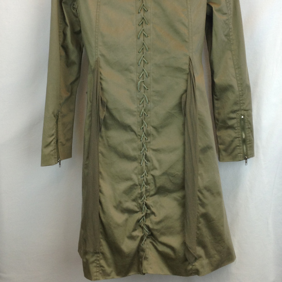 Diane Von Furstenberg Green Knee Length Coat - Picture 5 of 11